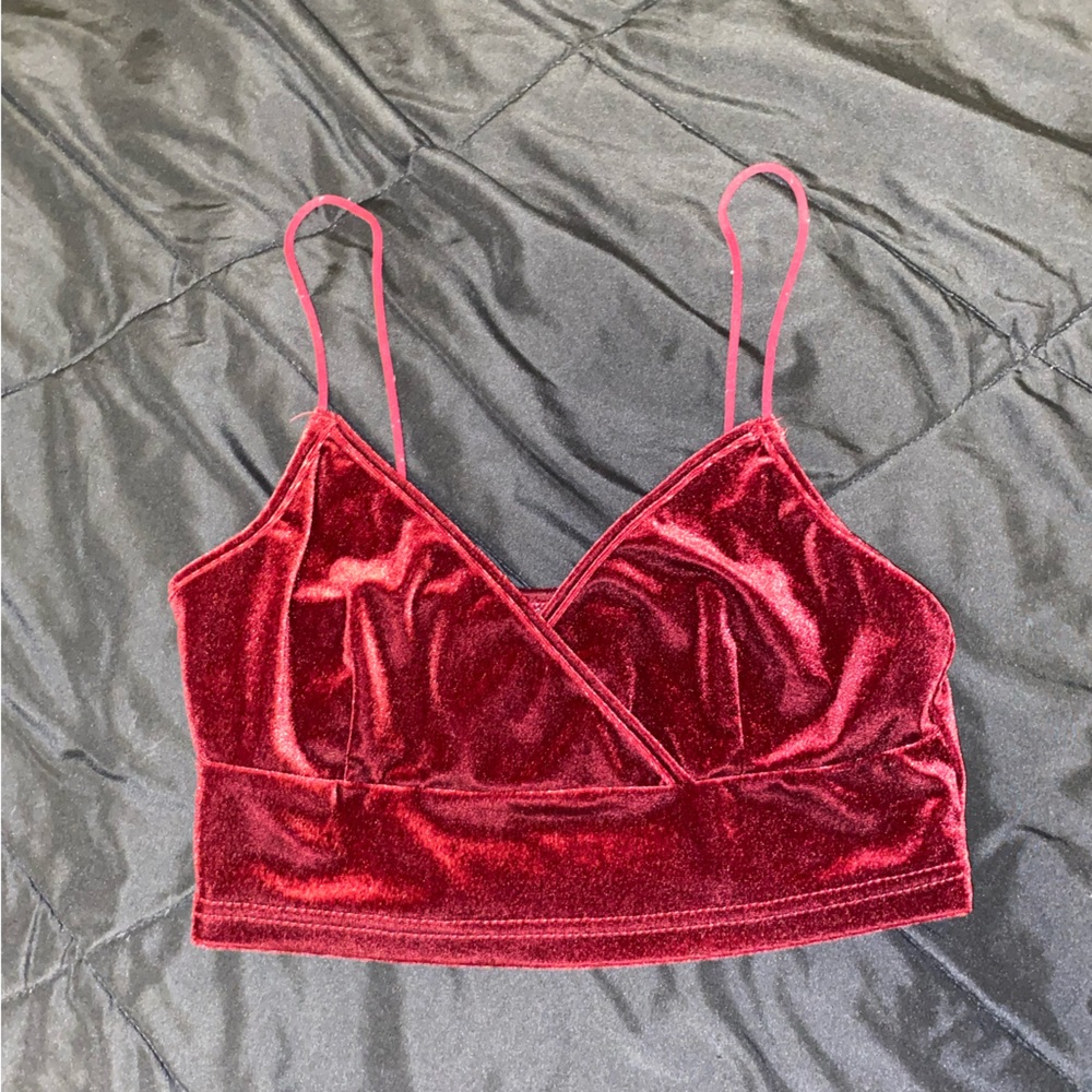 Red Velvet Crop Top